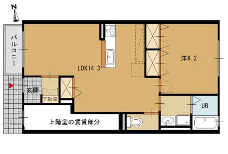 レジデンス余部1LDK 1F 画像1