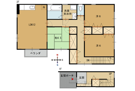 伊佐津貸家（2F） 画像1